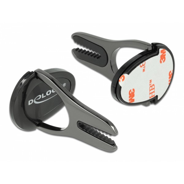 DELOCK 4 σε 1 finger ring, stand, 360° και βάση αεραγωγού 20675, ανθρακί DELOCK 4 σε 1 finger ring, stand, 360° και βάση αεραγωγού 20675, ανθρακί