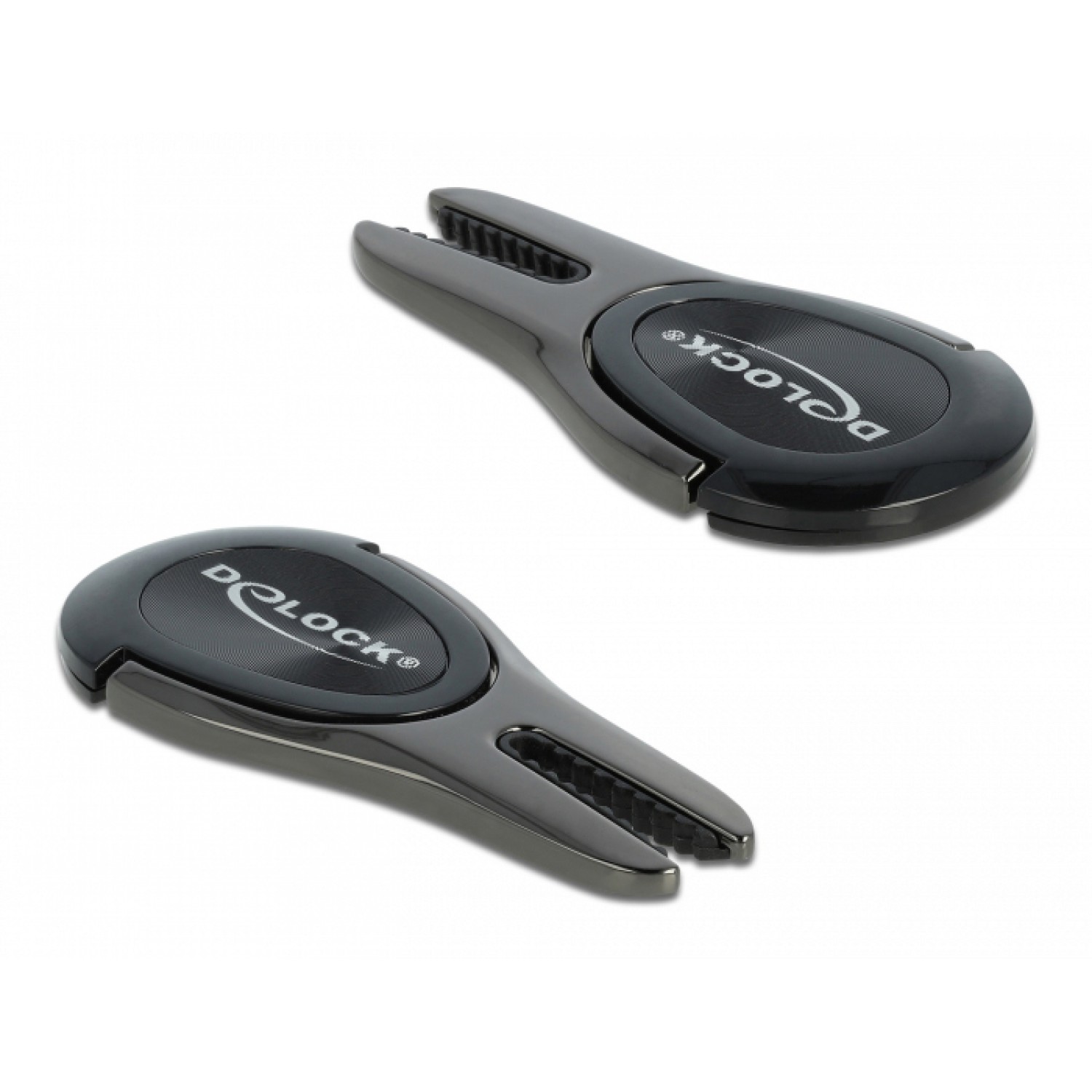 DELOCK 4 σε 1 finger ring, stand, 360° και βάση αεραγωγού 20675, ανθρακί DELOCK 4 σε 1 finger ring, stand, 360° και βάση αεραγωγού 20675, ανθρακί