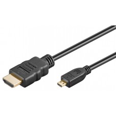 GOOBAY καλώδιο HDMI σε HDMI Micro με Ethernet 31943, 4K 3D, 34AWG, 3m