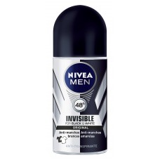NIVEA MEN αποσμητικό Roll-on Black & White Invisible Original, 50ml