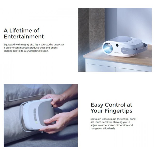 VANKYO βιντεοπροβολέας Leisure 520W, 1080p, λευκός VANKYO βιντεοπροβολέας Leisure 520W, 1080p, λευκός