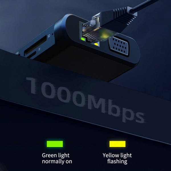 CABLETIME USB Type-C hub 12 σε 1 C160, 1000Mbps, 4K, 100W, μπλε CABLETIME USB Type-C hub 12 σε 1 C160, 1000Mbps, 4K, 100W, μπλε