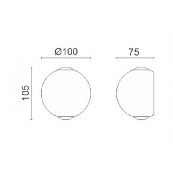 LED φωτιστικό τοίχου 5882, μεταλλικό, 6W, 3000K, λευκό