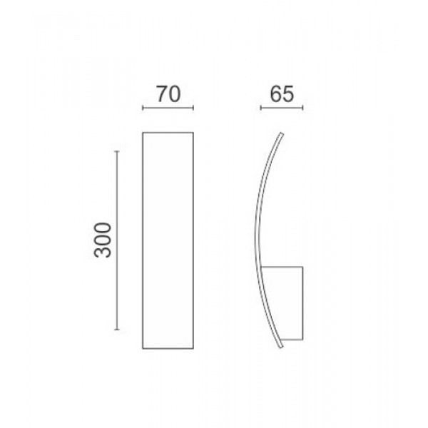 LED φωτιστικό τοίχου 5884, μεταλλικό, 7W, 3000K, λευκό LED φωτιστικό τοίχου 5884, μεταλλικό, 7W, 3000K, λευκό