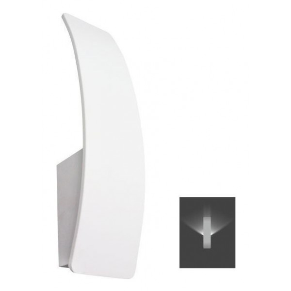 LED φωτιστικό τοίχου 5884, μεταλλικό, 7W, 3000K, λευκό LED φωτιστικό τοίχου 5884, μεταλλικό, 7W, 3000K, λευκό