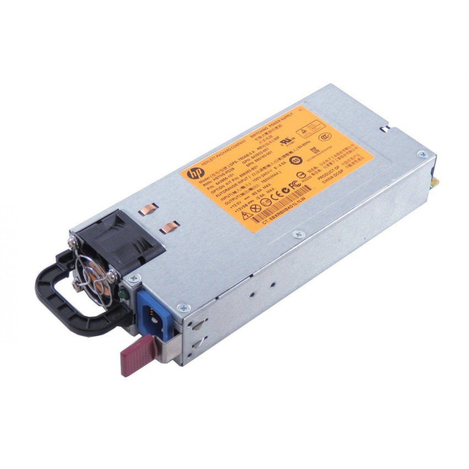 HP used PSU 656363-B21 750W, Platinum Plus, Hot plug