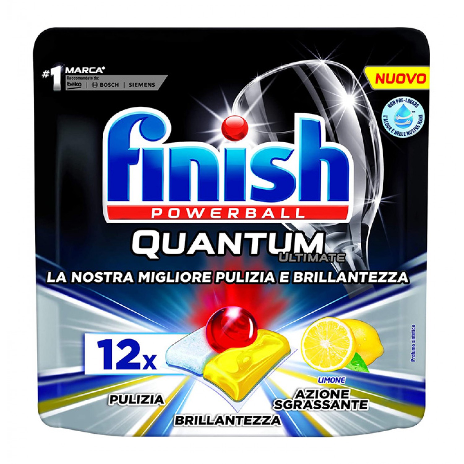 FINISH ταμπλέτες Quantum Ultimate λεμόνι, 12τμχ