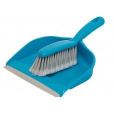 Σετ σκούπα με φαράσι, πλαστικό, μπλε