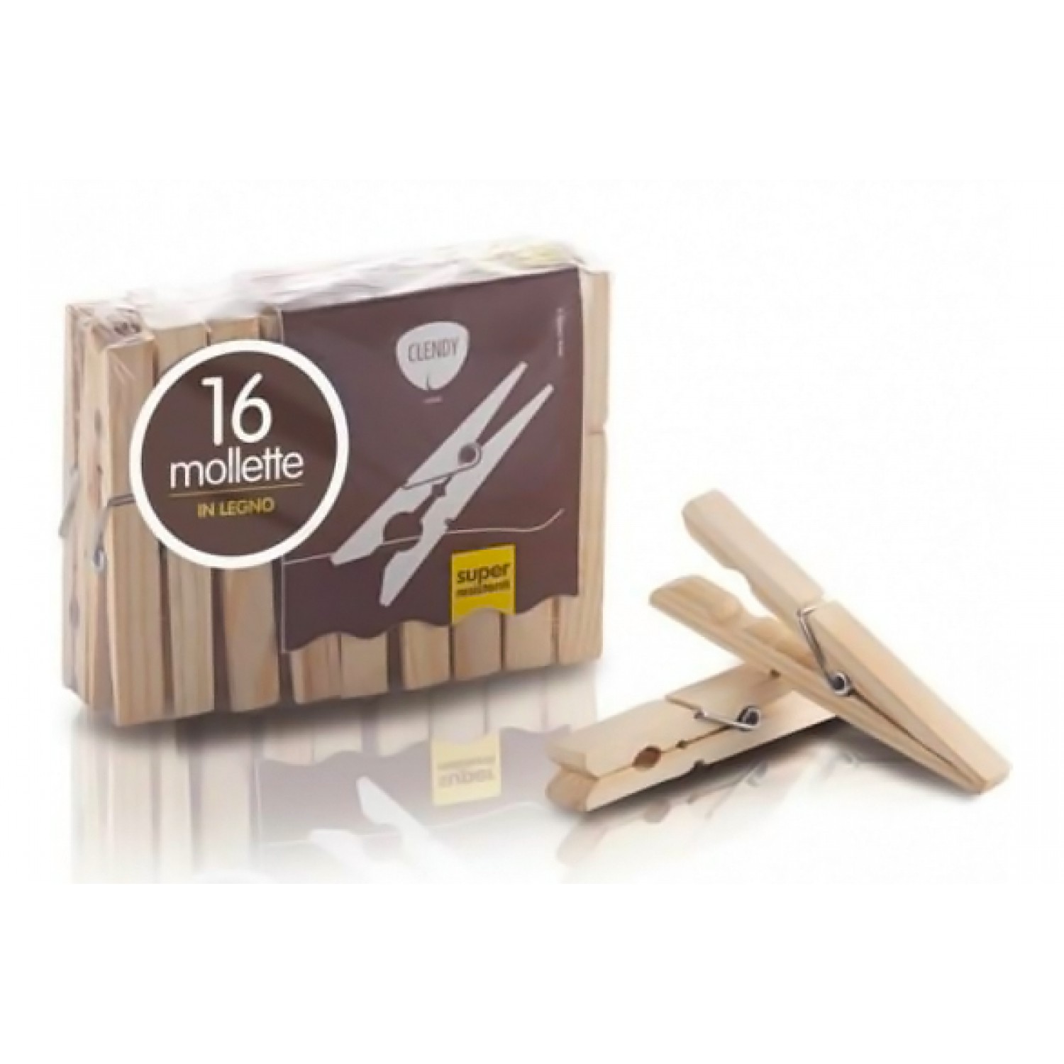 CLENDY ξύλινα μανταλάκια ρούχων, 16τμχ CLENDY ξύλινα μανταλάκια ρούχων, 16τμχ