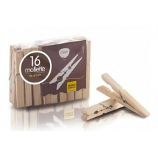 CLENDY ξύλινα μανταλάκια ρούχων, 16τμχ