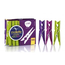 CLENDY πλαστικά μανταλάκια ρούχων, χρωματιστά, 16τμχ