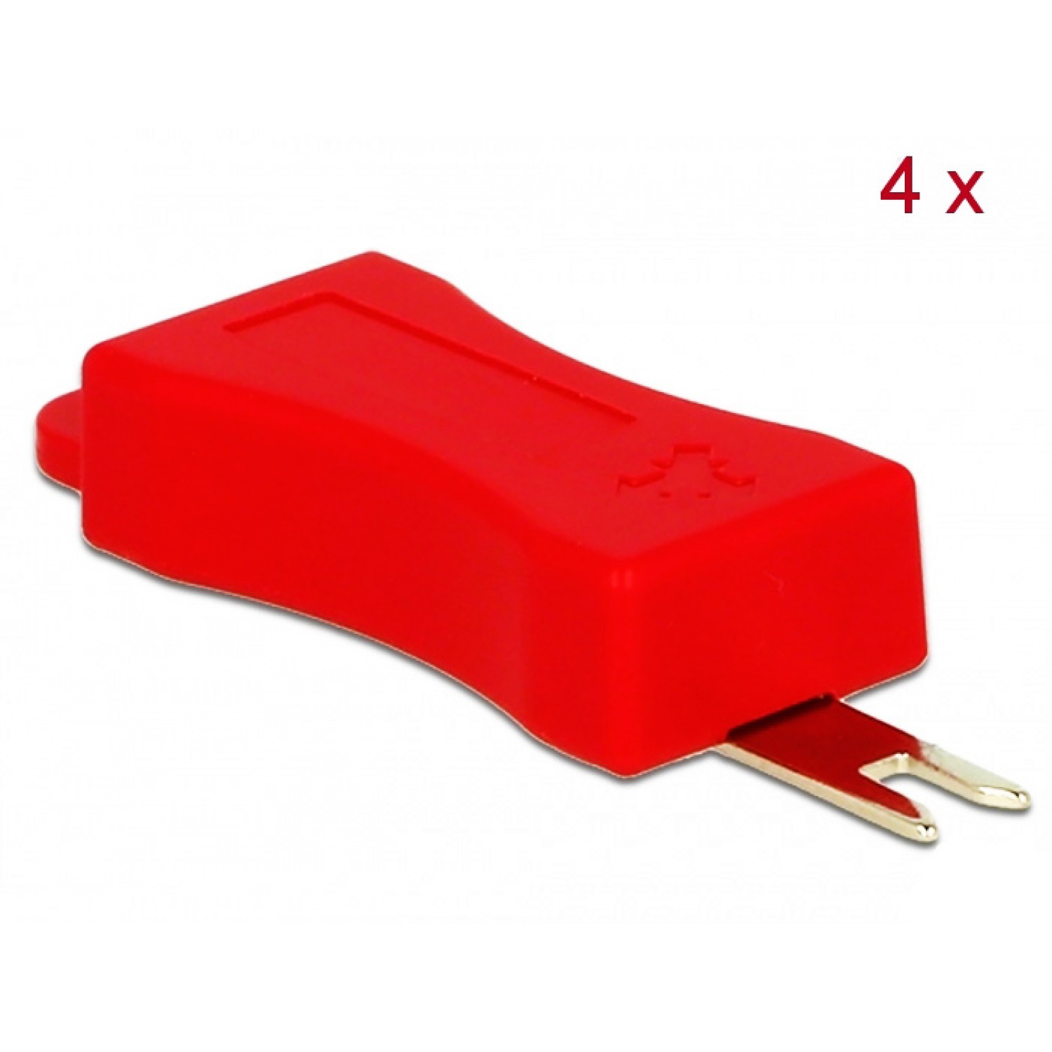 Delock Εργαλείο 86412 για τον σύνδεσμο ασφαλείας RJ45 4τμχ, κόκκινο