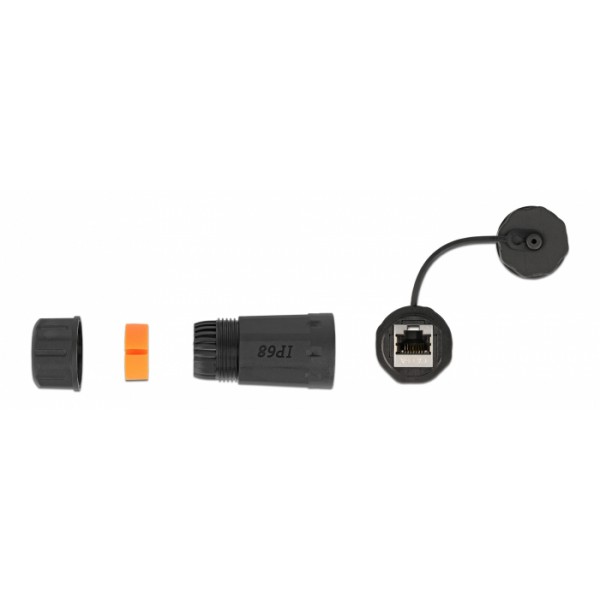 DELOCK αδιάβροχος σύνδεσμος RJ45 Cat.6A 86700, πορτοκαλί