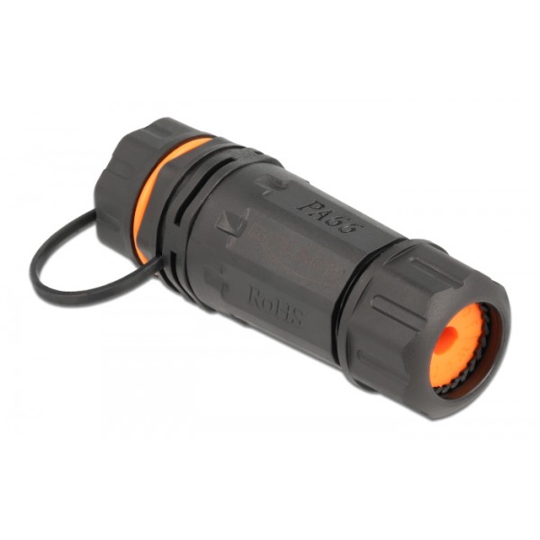 DELOCK αδιάβροχος σύνδεσμος RJ45 Cat.6A 86700, πορτοκαλί