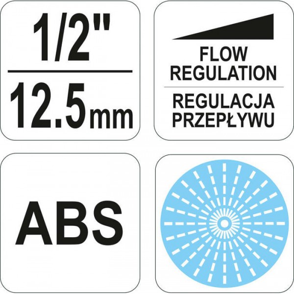 FLO ποτιστικό εδάφους με βάση 89274, 1/2", 12.5mm, ABS