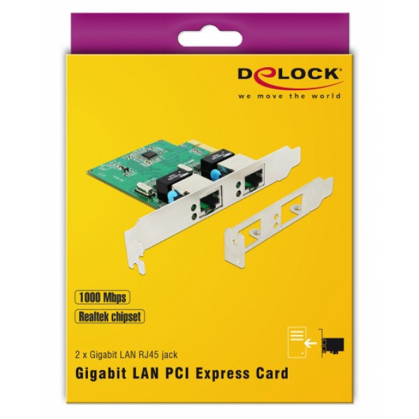 DELOCK PCI Express Card σε 2x Gigabit LAN 89999, έως 1000 Mbps DELOCK PCI Express Card σε 2x Gigabit LAN 89999, έως 1000 Mbps