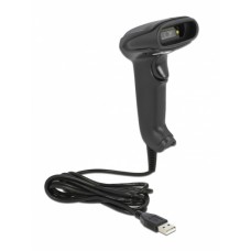 DELOCK USB barcode scanner 1D και 2D 90522, με καλώδιο σύνδεσης, μαύρο