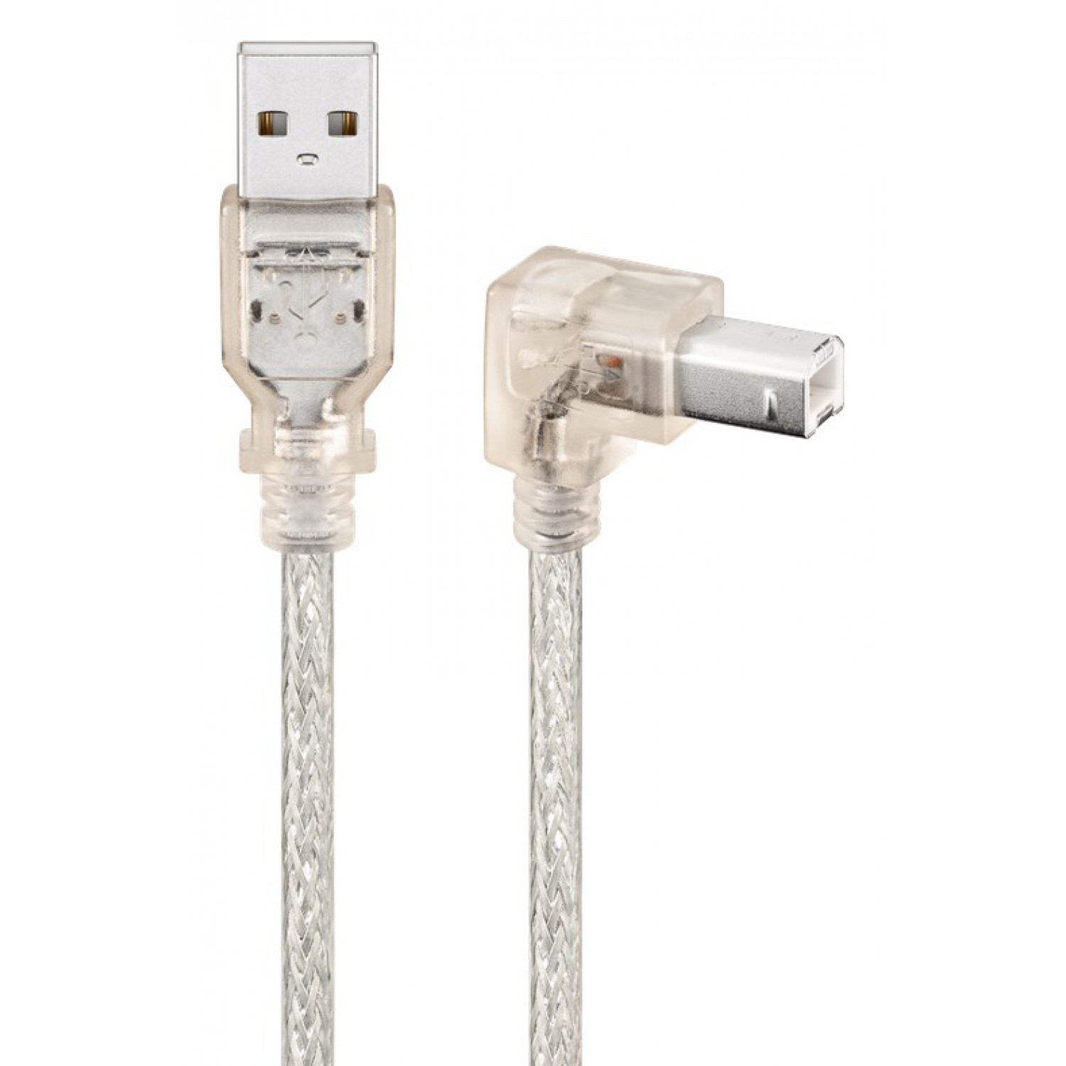 GOOBAY καλώδιο USB σε USB Type B 93576, 90°, 1m, διάφανο GOOBAY καλώδιο USB σε USB Type B 93576, 90°, 1m, διάφανο
