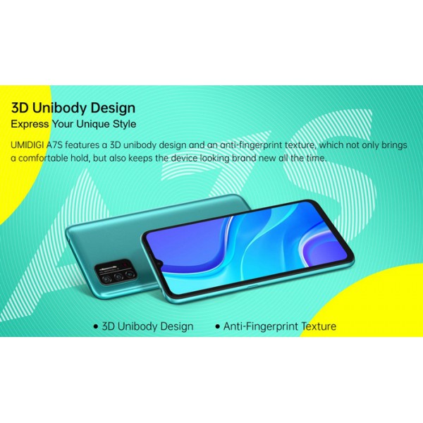 UMIDIGI Smartphone A7S, 6.53", 2/32GB, Android 10 Go Edition, μπλε