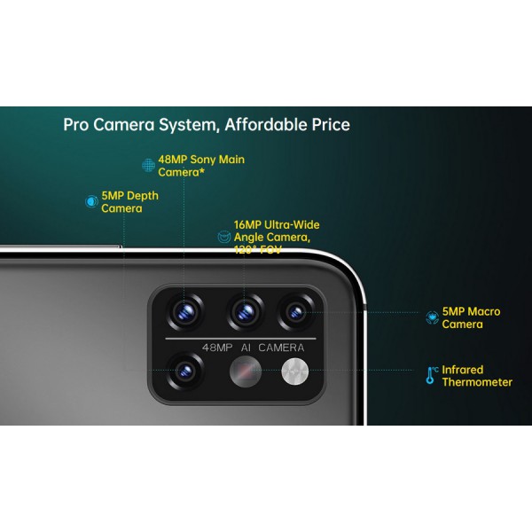 UMIDIGI Smartphone A9 Pro, 6.3" FHD+, 6/128GB, 48MP SONY, μαύρο