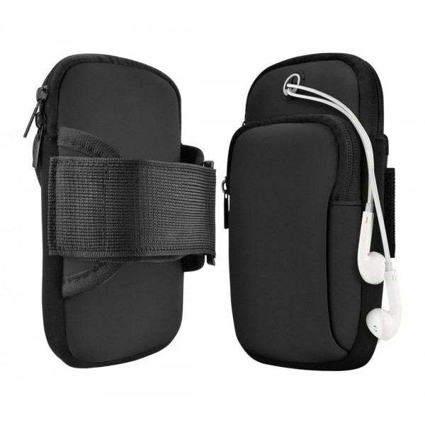 Θήκη smartphone armband ACC-251, 2 θέσεων, μαύρη Θήκη smartphone armband ACC-251, 2 θέσεων, μαύρη