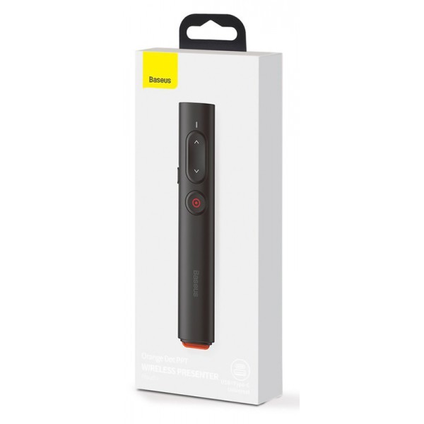 BASEUS τηλεχειριστήριο παρουσιάσεων ACFYB-A01 με laser 100m, μαύρο BASEUS τηλεχειριστήριο παρουσιάσεων ACFYB-A01 με laser 100m, μαύρο