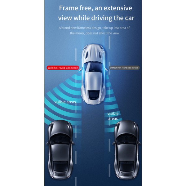BASEUS εξωτερικός βοηθητικός καθρέφτης ACMDJ-01, 49 x 13 mm, 2τμχ