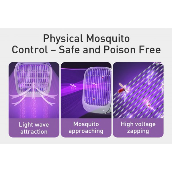 BASEUS συσκευή εξόντωσης εντόμων ACMWD-BJ02, UV Light, USB, λευκή BASEUS συσκευή εξόντωσης εντόμων ACMWD-BJ02, UV Light, USB, λευκή
