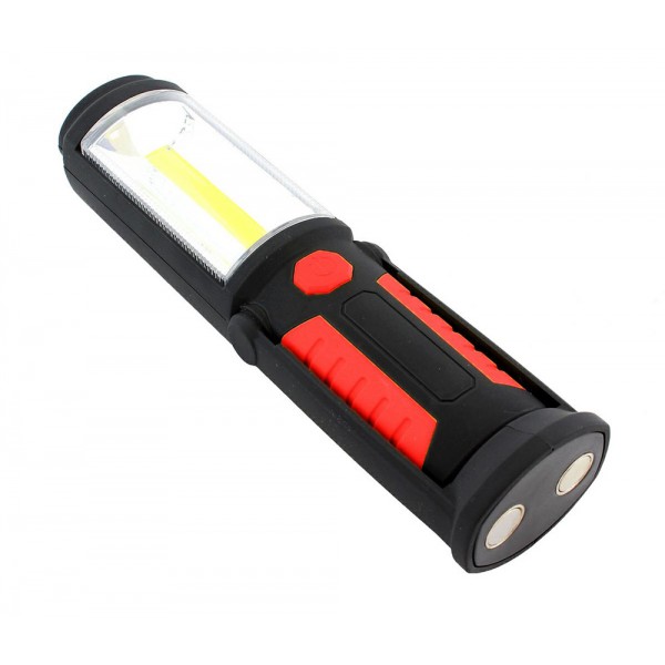 Φακός εργασίας AG121C με εμπρόσθιο & πλαϊνό LED, μαγνητική βάση, κόκκινο