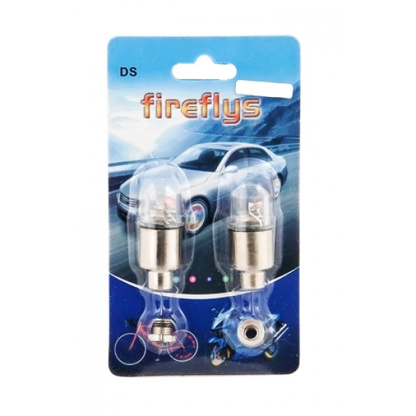 Καπάκι βαλβίδας ποδηλάτου με φως, 2 τμχ, κόκκινο