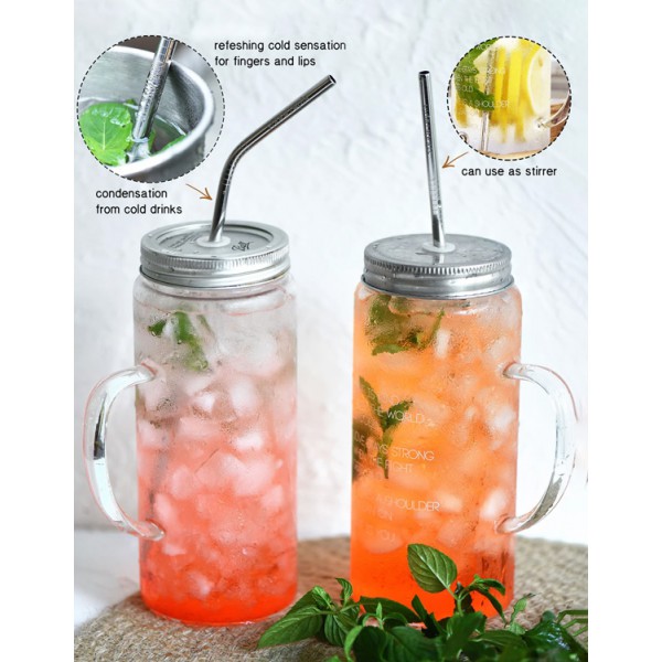 Σετ μεταλλικά καλαμάκια & βουρτσάκι καθαρισμού AG371C, 9τμχ