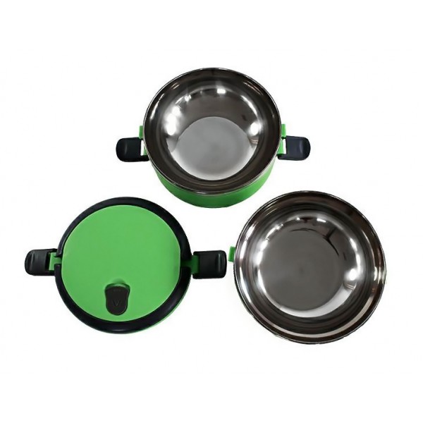 Δοχείο φαγητού AG479A με επένδυση inox, σετ 2τμχ, πράσινο Δοχείο φαγητού AG479A με επένδυση inox, σετ 2τμχ, πράσινο