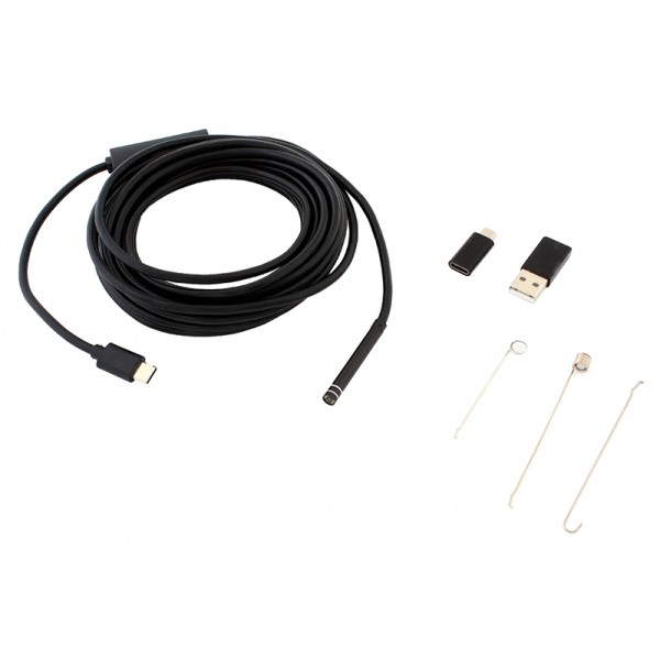 Ενδοσκοπική κάμερα AK252B με LED, IP67, 5m