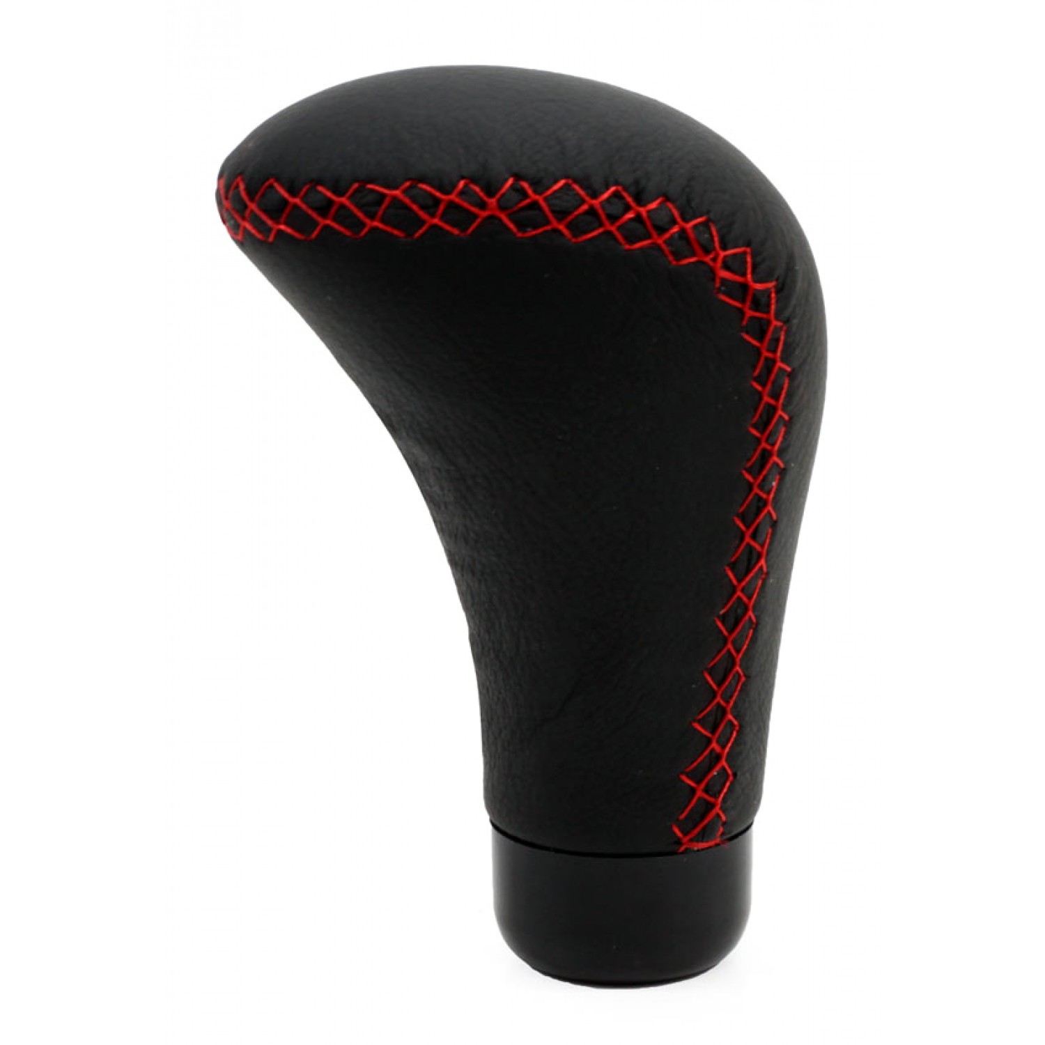 Μοχλός ταχυτήτων αυτοκινήτου Knob 01345, μαύρος με κόκκινες ραφές Μοχλός ταχυτήτων αυτοκινήτου Knob 01345, μαύρος με κόκκινες ραφές