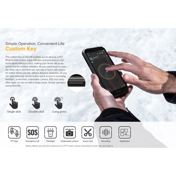 ULEFONE Smartphone Armor X6, IP68/IP69K, 5", 2/16GB, Quad-core, μαύρο