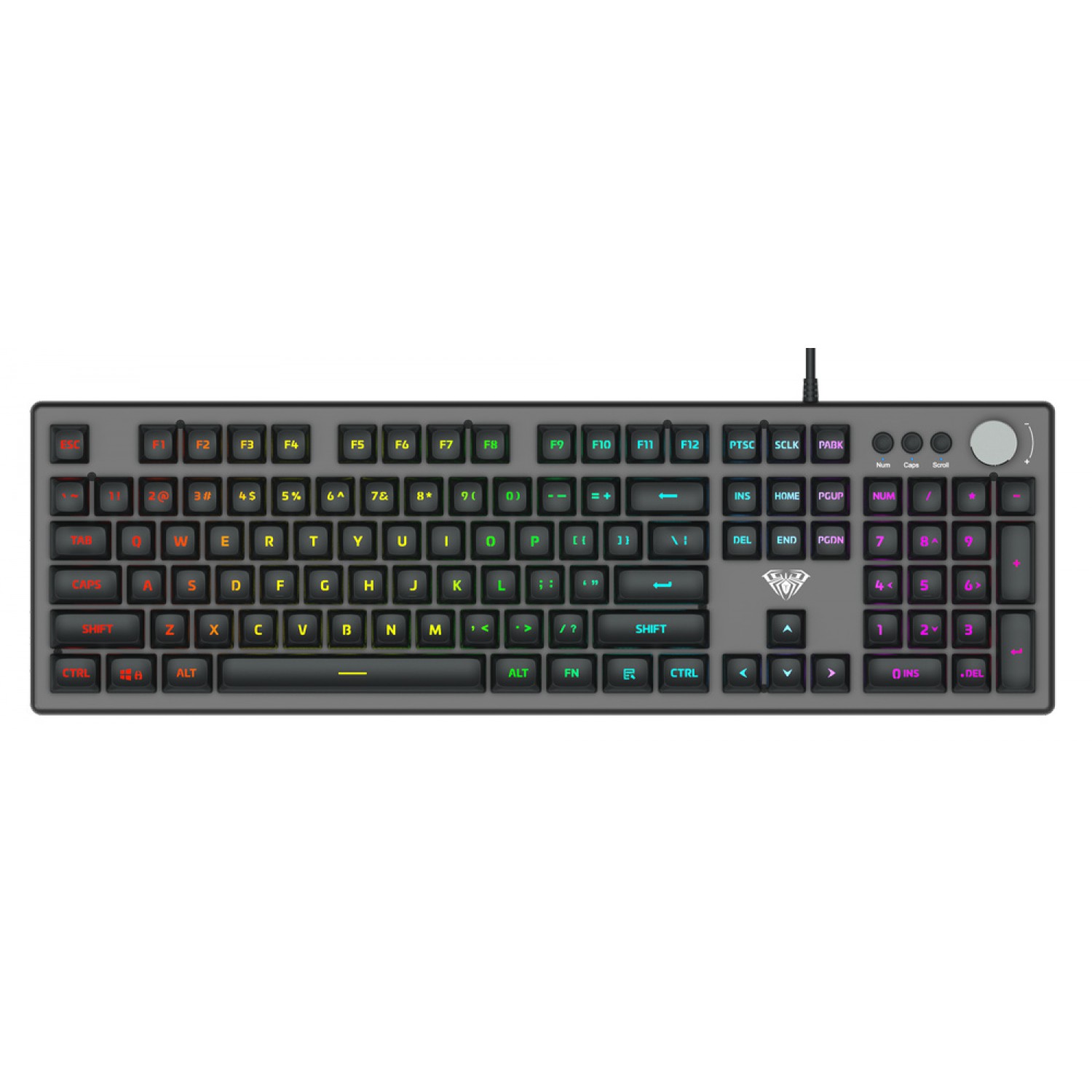 AULA Gaming πληκτρολόγιο F2028, RGB, μαύρο-γκρι AULA Gaming πληκτρολόγιο F2028, RGB, μαύρο-γκρι