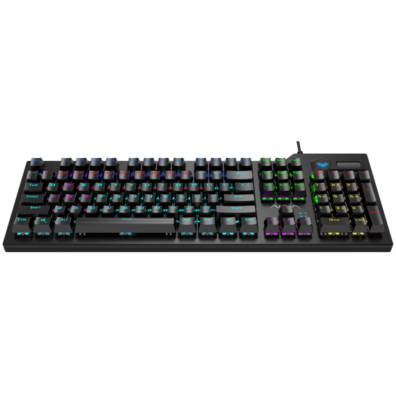 AULA μηχανικό πληκτρολόγιο AUL-F2063, RGB, blue switch, μαύρο-γκρι AULA μηχανικό πληκτρολόγιο AUL-F2063, RGB, blue switch, μαύρο-γκρι