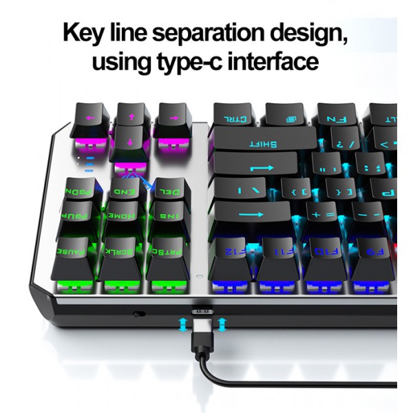 AULA μηχανικό πληκτρολόγιο F2067, RGB, blue switch, 87 πλήκτρα, ασημί AULA μηχανικό πληκτρολόγιο F2067, RGB, blue switch, 87 πλήκτρα, ασημί