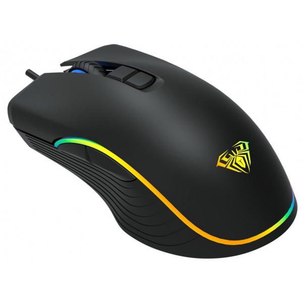 AULA ενσύρματο gaming ποντίκι Wind F806, 2400DPI, 7 πλήκτρα, RGB, μαύρο AULA ενσύρματο gaming ποντίκι Wind F806, 2400DPI, 7 πλήκτρα, RGB, μαύρο