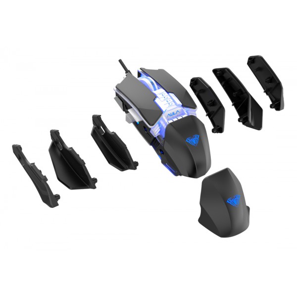 AULA ενσύρματο gaming ποντίκι Fire Η508, 4800DPI, 7 πλήκτρα, μαύρο AULA ενσύρματο gaming ποντίκι Fire Η508, 4800DPI, 7 πλήκτρα, μαύρο