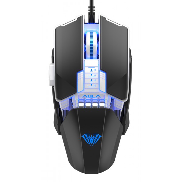 AULA ενσύρματο gaming ποντίκι Fire Η508, 4800DPI, 7 πλήκτρα, μαύρο AULA ενσύρματο gaming ποντίκι Fire Η508, 4800DPI, 7 πλήκτρα, μαύρο