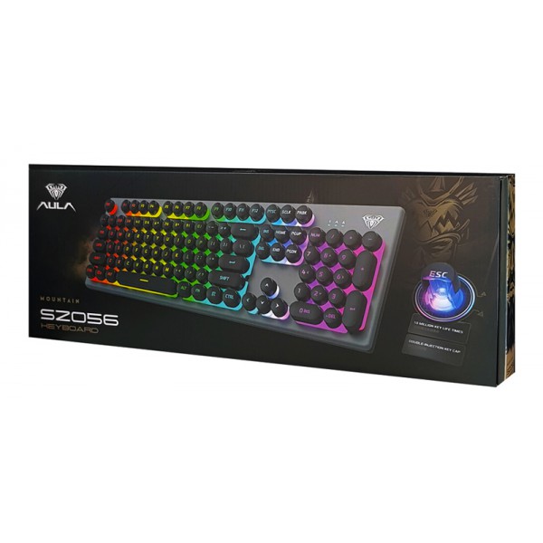 AULA Gaming πληκτρολόγιο S2056, RGB, μαύρο-γκρι AULA Gaming πληκτρολόγιο S2056, RGB, μαύρο-γκρι
