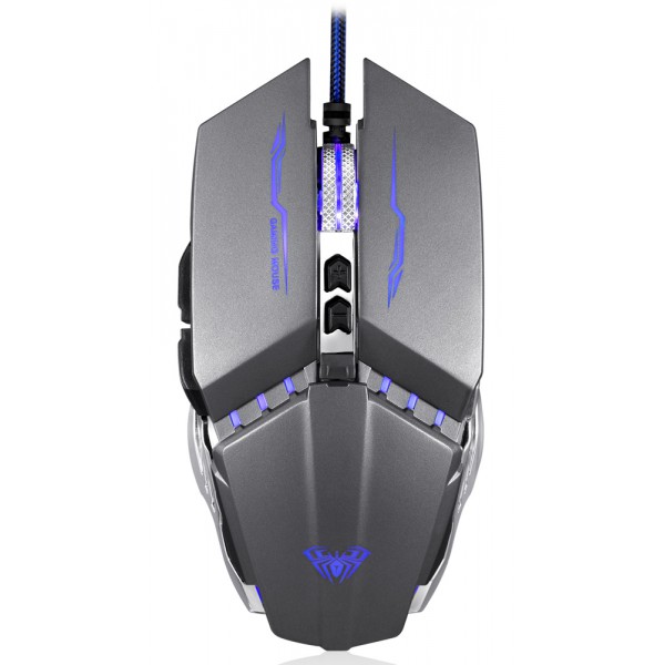 AULA ενσύρματο gaming ποντίκι Mountain S30, 2400DPI, 6 πλήκτρα, ασημί AULA ενσύρματο gaming ποντίκι Mountain S30, 2400DPI, 6 πλήκτρα, ασημί