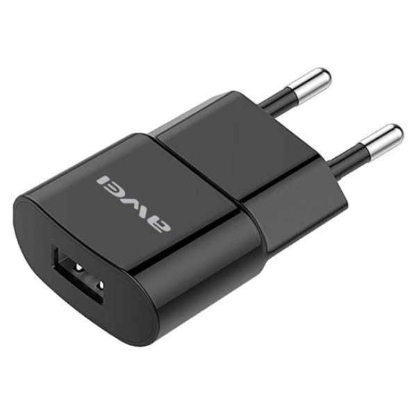 AWEI φορτιστής τοίχου με καλώδιο C-831, USB, 2.1A, μαύρος