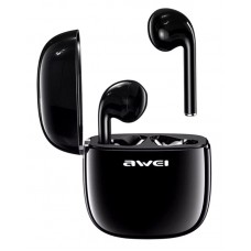 AWEI earphones με θήκη φόρτισης T28, True Wireless, μαύρα