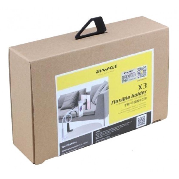 AWEI βάση για smartphone X3, με εύκαμπτο βραχίονα, μαύρη