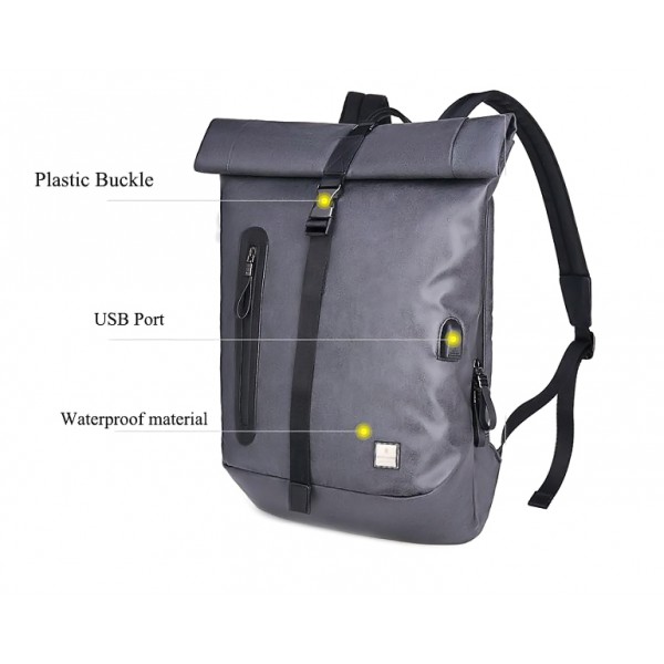 ARCTIC HUNTER τσάντα πλάτης B-00283-GY με θήκη laptop 15.6", γκρι