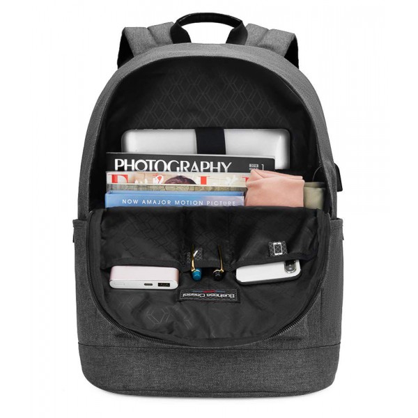 ARCTIC HUNTER τσάντα πλάτης B-00290-BK με θήκη laptop 15.6", μαύρη