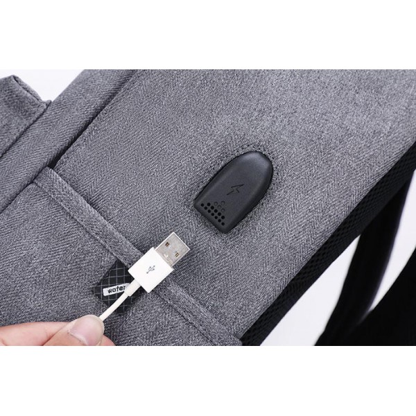 ARCTIC HUNTER τσάντα πλάτης B-00290 με θήκη laptop 15.6", ανοιχτό γκρι