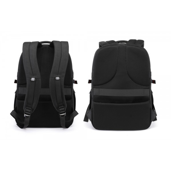 ARCTIC HUNTER τσάντα πλάτης B-00338-BK με θήκη laptop 15.6", USB, μαύρη